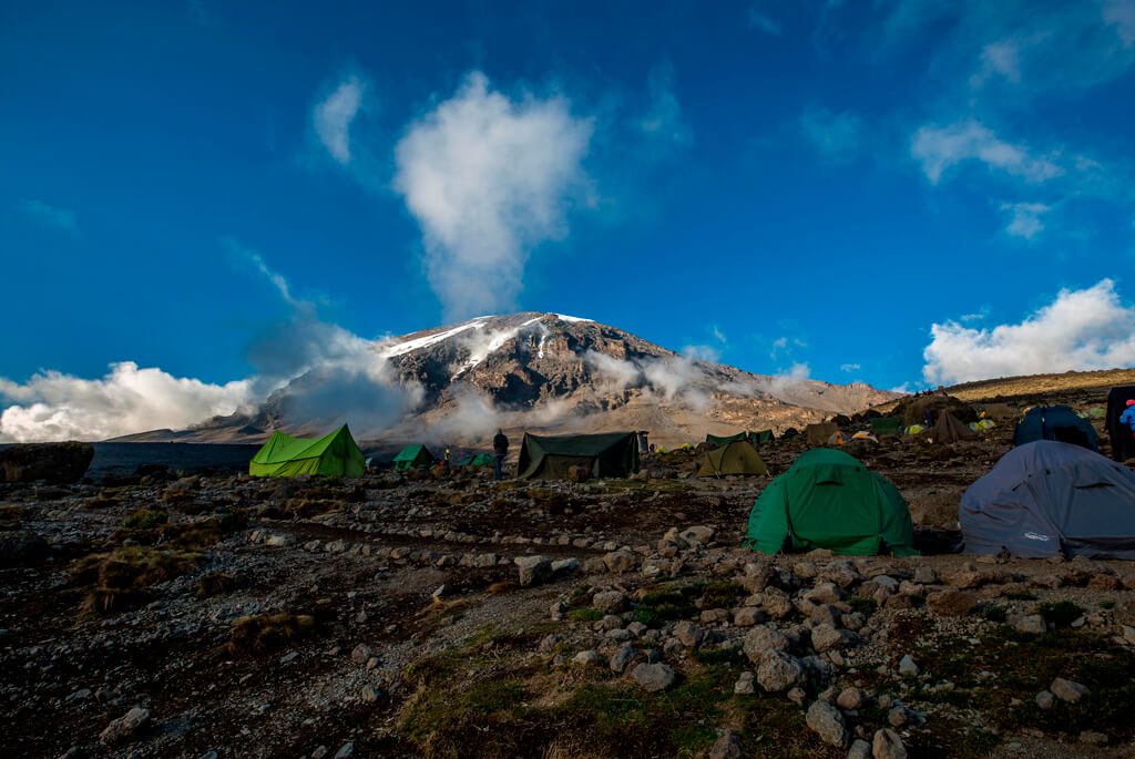 Kilimanjaro, gletsjer, lejr